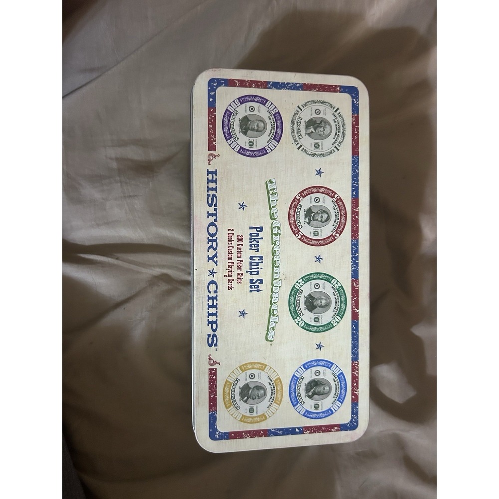 The Greenbacks Poker Chip Set 200 Deck Complete